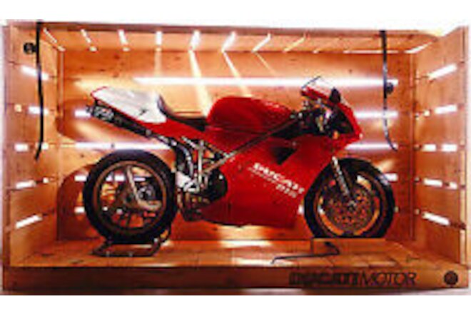 Ducati 916 In A Shipping Crate HQ Poster Print Size 42" x 72.5"