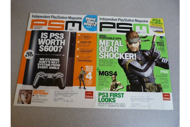 LOT Of 2 PSM PLAYSTATION MAGAZINES STRATEGY CHEATS & GUIDES 2006 ISSUES