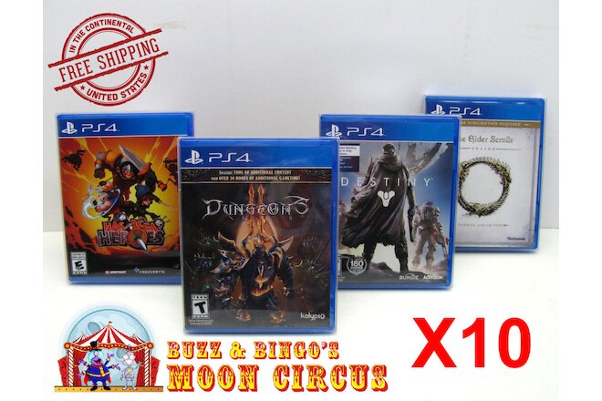 10X SONY PLAYSTATION PS4 CIB GAME -CLEAR PLASTIC PROTECTIVE BOX PROTECTORS CASE