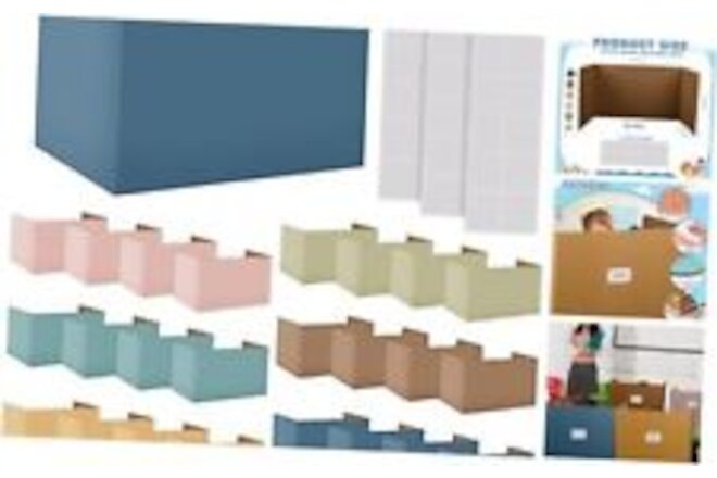 24 Pcs Privacy Folders for Students Privacy Boards with Labels 6 Warm Colors