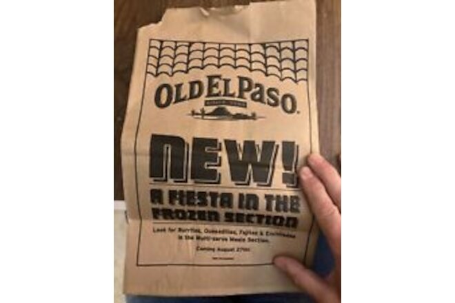 Old EL Paso freezer/advertisement bag small tear in corner