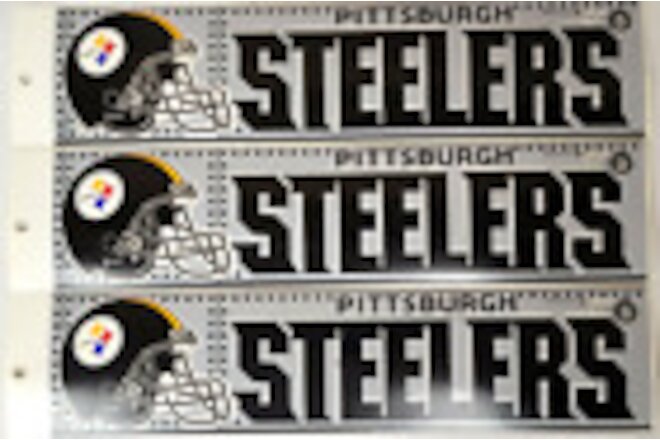 NFL Pittsburgh Steelers Bumper Sticker, New (Lot of 3)