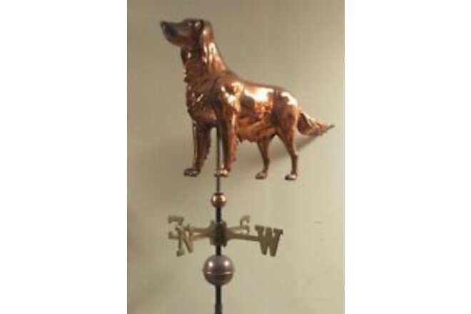 IRISH SETTER WEATHERVANE COPPER,3D,ALL PARTS,EXTRA HEAVY DUTY SUPERIOR QUALITY!!