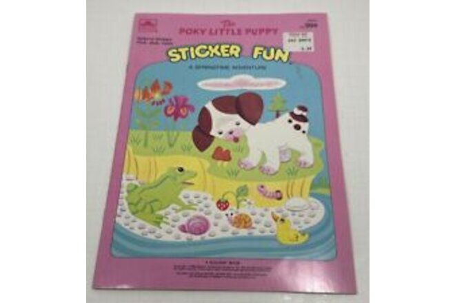 VINTAGE NEW 1980s The Poky Little Puppy STICKER FUN ACTIVITY GOLDEN BOOK