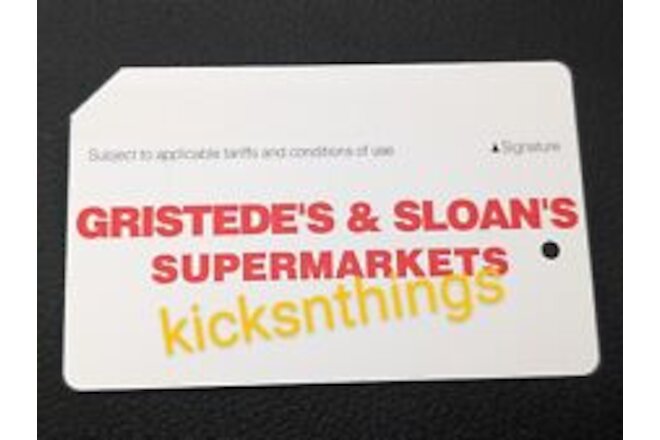 Metrocard - Gristede's & Sloan's Supermarkets" - RARE Brand MTA New