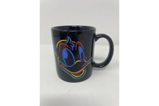 *RARE* Vintage Donald Duck Coffee Mug/Cup Neon Outline Signature