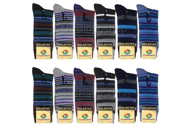 12 Pairs New Cotton Men Argyle Diamond Style Dress Socks Size 10-13 Multi Color