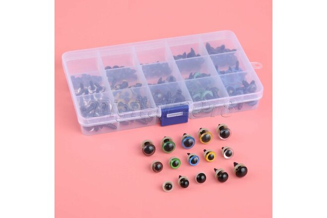150Pcs 6mm-12mm Multicolor Safety Eyes Plastic Eyes Doll Puppet For Sewing