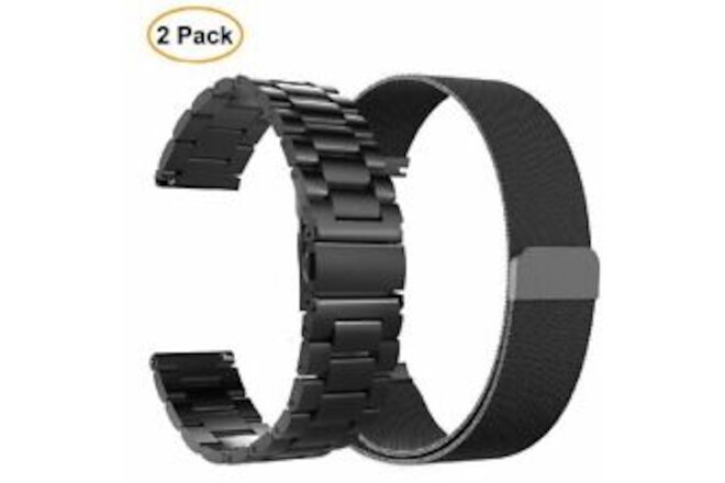 22MM Metal Stainless Band Wrist Strap For Samsung Galaxy Watch 46mm/3 45/Gear S3