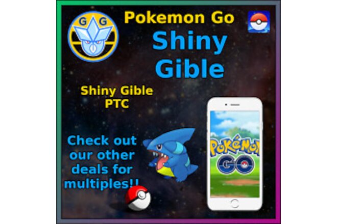 Shiny Gible - Pokémon GO - Pokemon Mini P T C - 50-100k!
