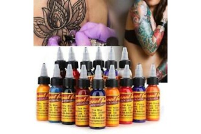 Eternal Tattoo Color Ink 1 oz 30ml Bottle Professional Ink 16 Colors Set