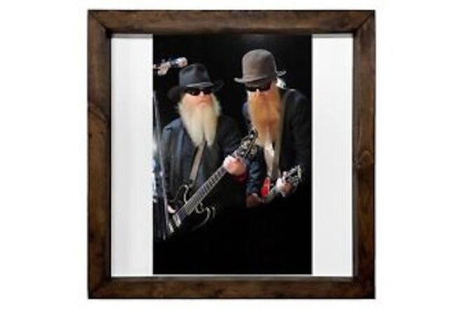 Billy Gibbons - A Nice Print With Wood Frame FCA #FCAG343301, White Backgroun...