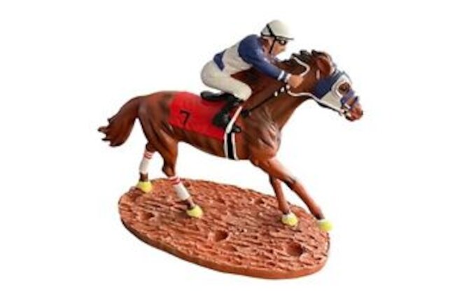 Race Horse Figurine Statue Decor Thoroughbred with Jockey Horse Racing