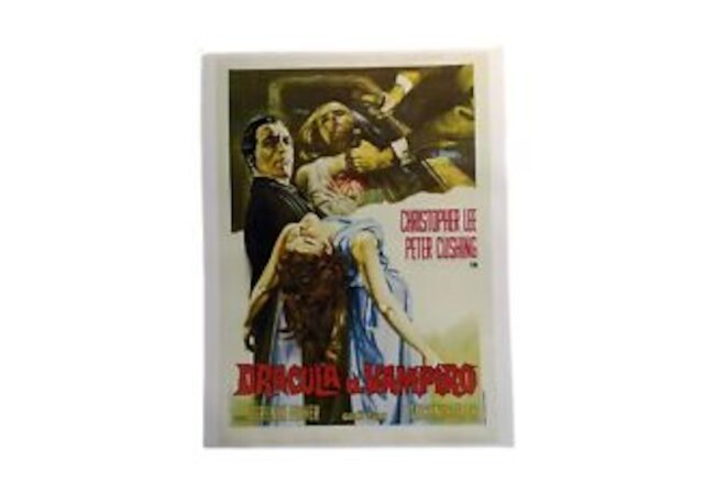 DRACULA IL VAMPIRO (1958) 7.5”x11" Laminated Mini Movie Poster Print