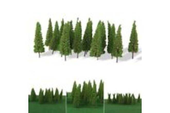 50pc Model Trees Train Railroad Diorama Wargame Park Scenery HO scale 55mm Mini