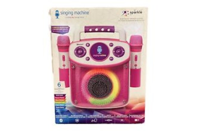 The Singing Machine Mini Sparkle Karaoke Machine, Pink
