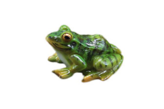 Toad Figurines Environment-friendly Durable Fish Tank Resin Frog Sculpture Green