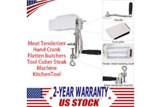 Meat Tenderizer Hand Crank Flatten butchers Tool Cuber Steak Machine KitchenTool