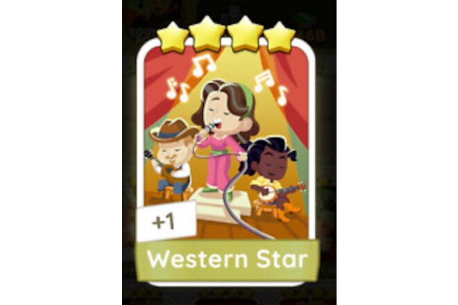 Monopoly Go Sticker - Western Star ⭐️⭐️⭐️⭐️ (4 Star) / 1800+ feedback! 🇺🇸