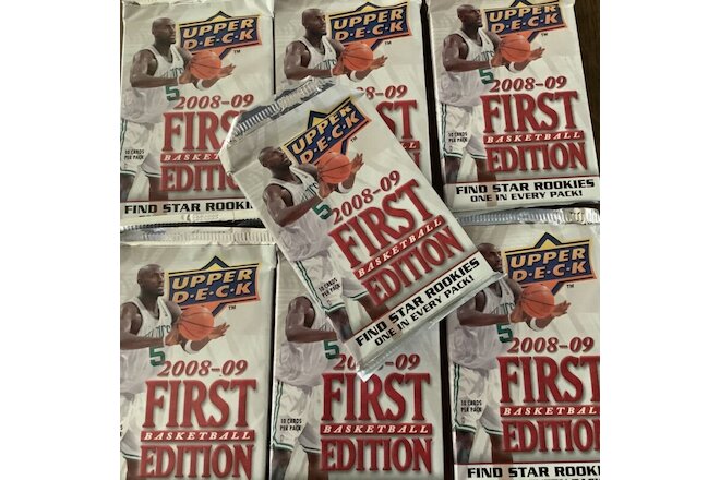 7 Brand New 2008-09 Upper Deck First Edition NBA packs Lot of 7 Sealed Unopened