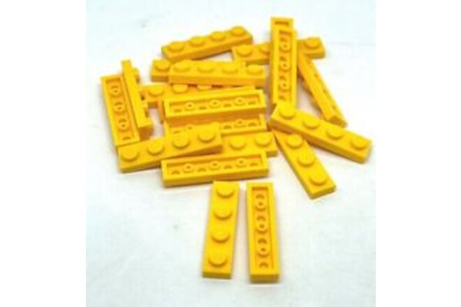 1X4 Lego 20 Piece Bulk Lot 1 x 4 Flat Plates BRIGHT LIGHT ORANGE #3710