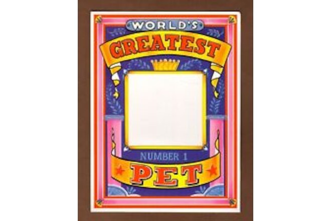 Set of 20 World's Greatest Pet Photo Frames Cardstock, Stand on Back 8" x 6" Lot