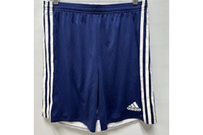 Adidas shorts Youth Blue White stripes Regi 14 Soccer football sizes- M, XL NWTs