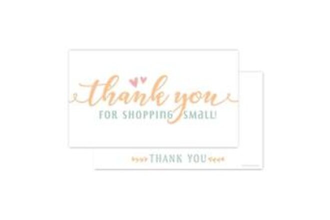 50 Thank You for Shopping Small - Customer Thank You for Order Cards - Small ...