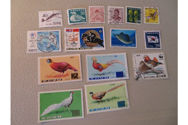 Used Korea Postage Stamps #163