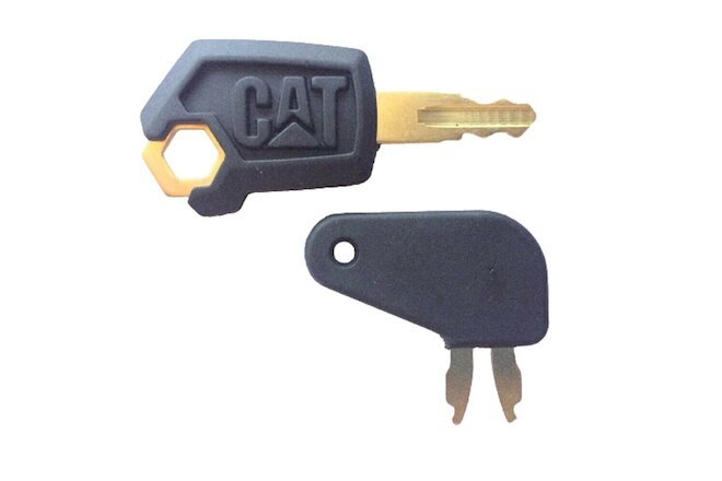 CAT Caterpillar Equipment Key Set  Ignition and Master Disconnect Keys with Logo