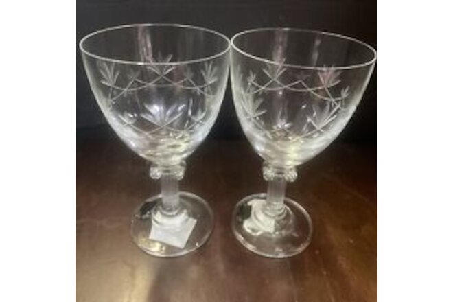 mikasa pair parthenon wine or water goblet glass new With Tags Column