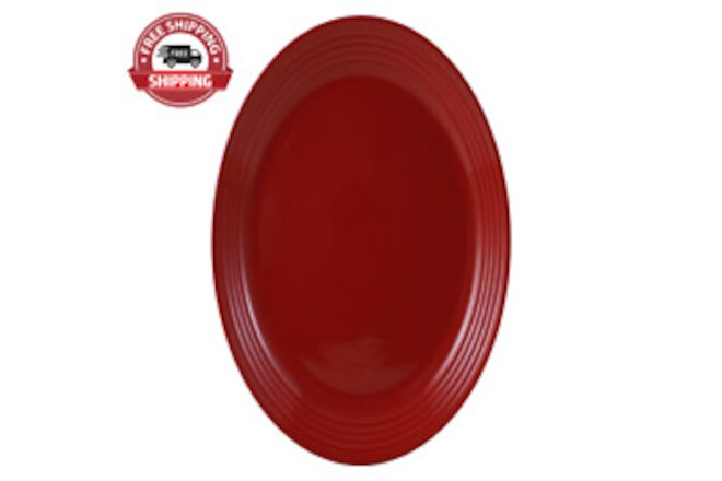 Chiara Stoneware round Red Dinner Plate,10.5"