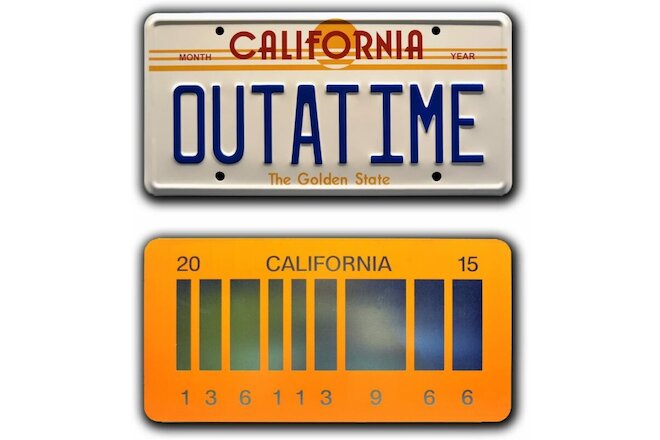 California License Plate Style - Back to the Future - Metal License Plates