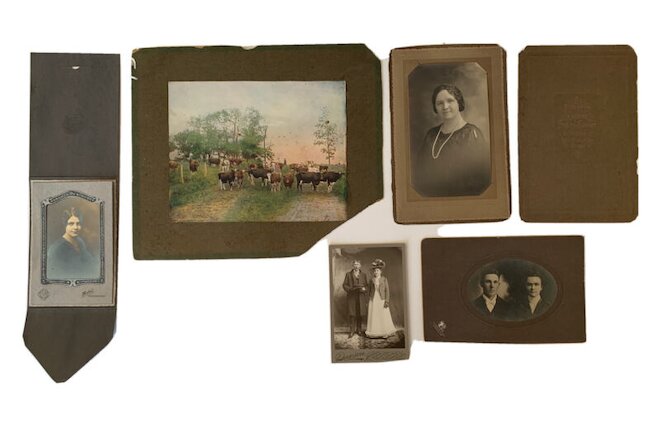 Late 1800s, Early 1900s ANTIQUE PHOTOS Cabinet Cards Lot of 5