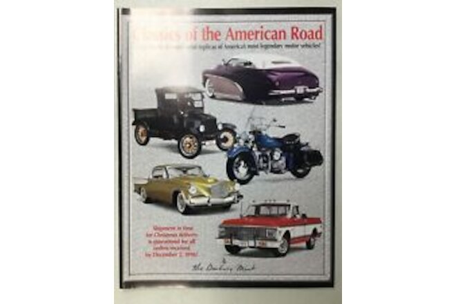 Vintage Classics of the Open Road 1997 Misc Scale Model Brochure Catalog