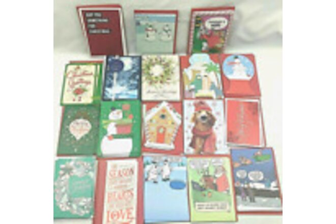 (100) New Hallmark Christmas Greeting Cards Assorted Holiday & Envelopes Mailing