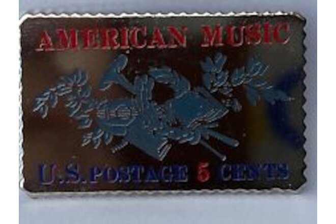 Stamp American Music 1964 #1252 Stamp Pin Pinback NEW