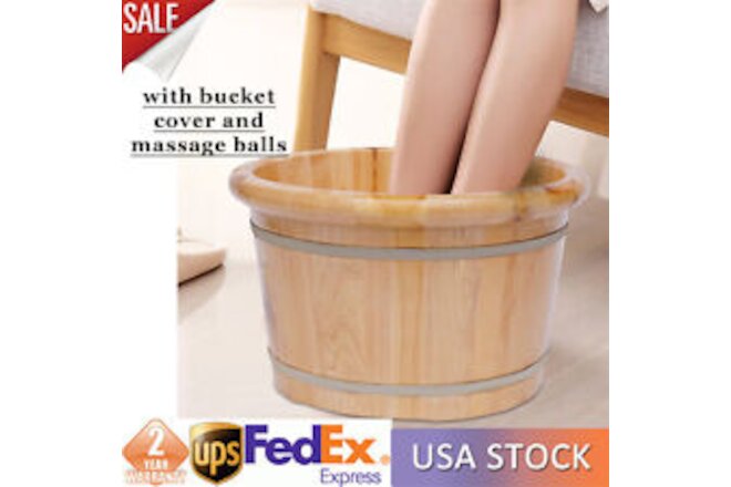 Foot basin wooden bucket foot bath tub Foot Sauna Massager with cover & massage
