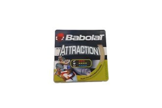 New 40' Set BABOLAT Attraction Power 130 / 16 Tennis Racket String Natural