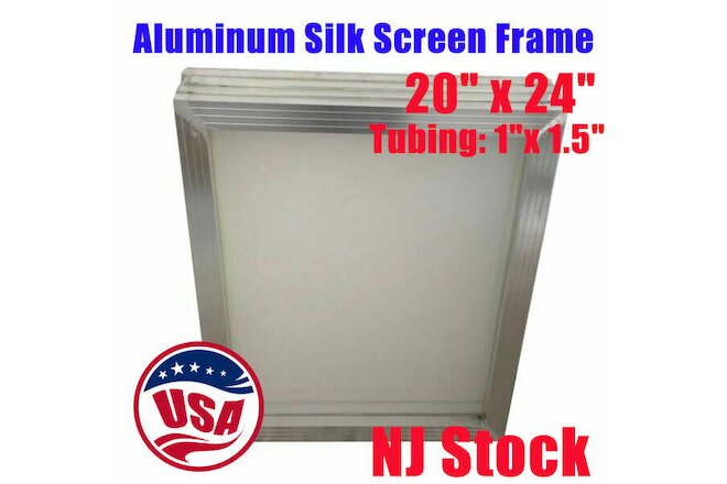 NJ 6pcs 20" x 24" Aluminum Frame Screen Printing Screens with 110 White Mesh