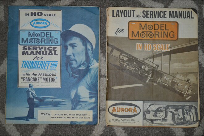 Vintage Aurora Model Motoring HO Scale Layout / Service Manual Plus T-Jet Manual