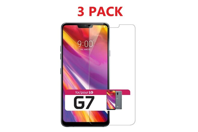 3-Pack For LG ThinQ G7 Premium Clear HD Tempered Glass Screen Protector