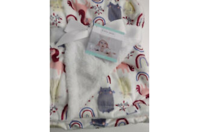 Baby Gear Baby Blanket Cats & Unicorns Infant Fleece Minky New 30" x 30"