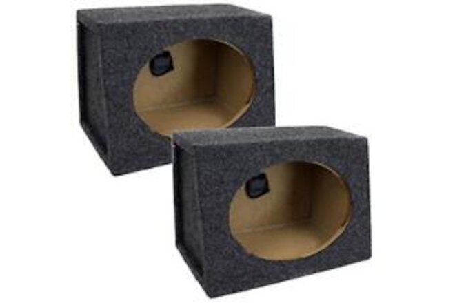QPower Angled Style 6 x 9 Inch Car Audio Speaker Box Enclosures 2 Speaker Boxes