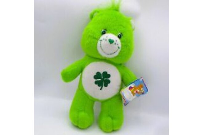 Care Bears Good Luck Bear Plush 2005 Stuffed Animal Shamrock Green Toy Irish NWT