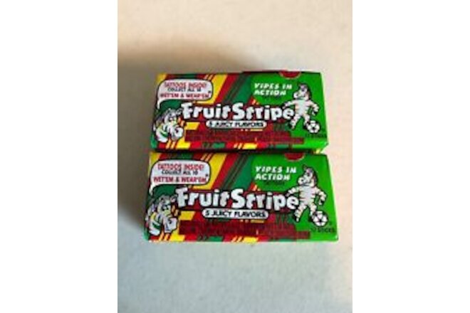 Fruit Stripe Gum 2 factory sealed  packs of 17 sticks Discontinued Collectible