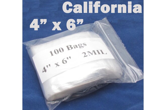 100 x Reclosable 4" x 6" Zip Bags Clear Poly Plastic Lock able 10 x 15cm Useable