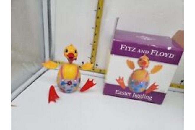 Fitz & Floyd EASTER JIGGLING Duck Chick   Has Springs Jiggles