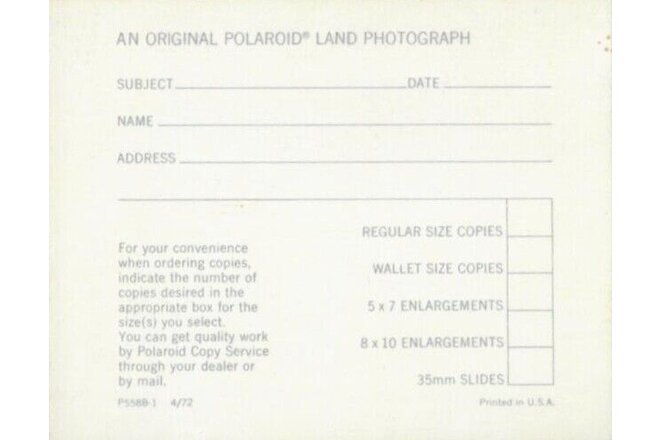 Polaroid Polacolor Print Mounts - 6 pack - 1972