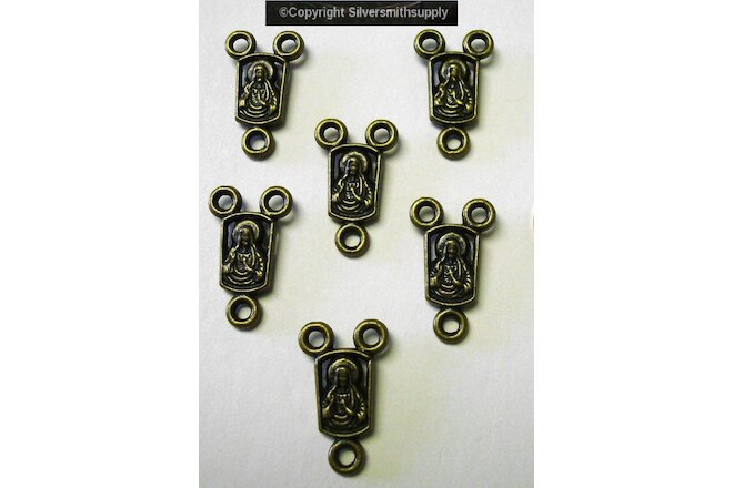 6 Sacred Heart of Jesus rosary center piece bronze plt Catholic religious CFP101